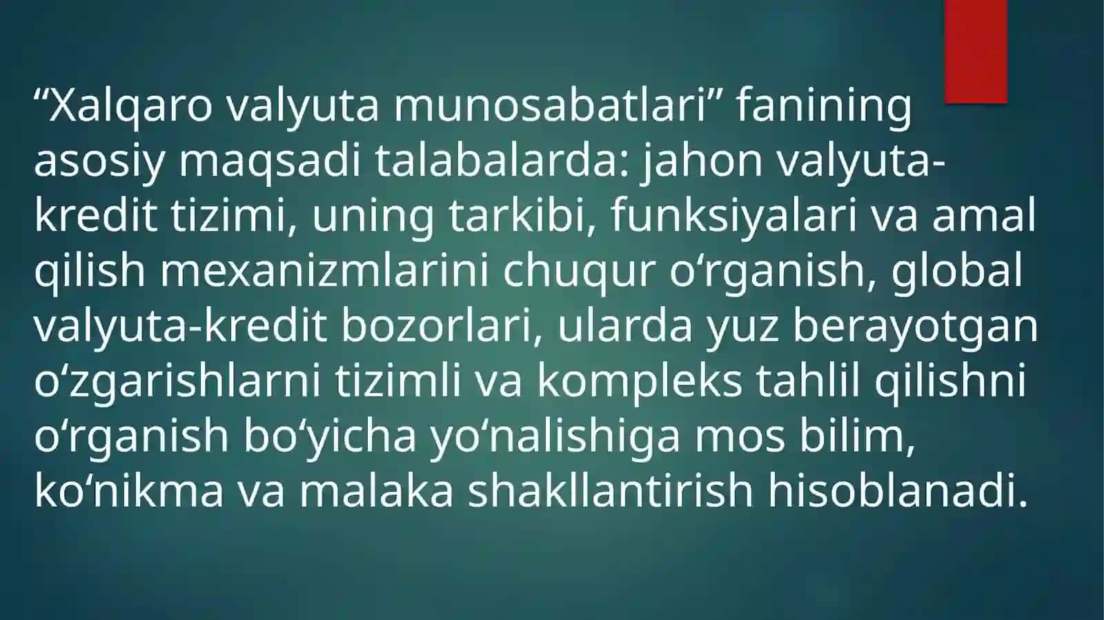 Xalqaro valyuta munosabatlariga kirish 3