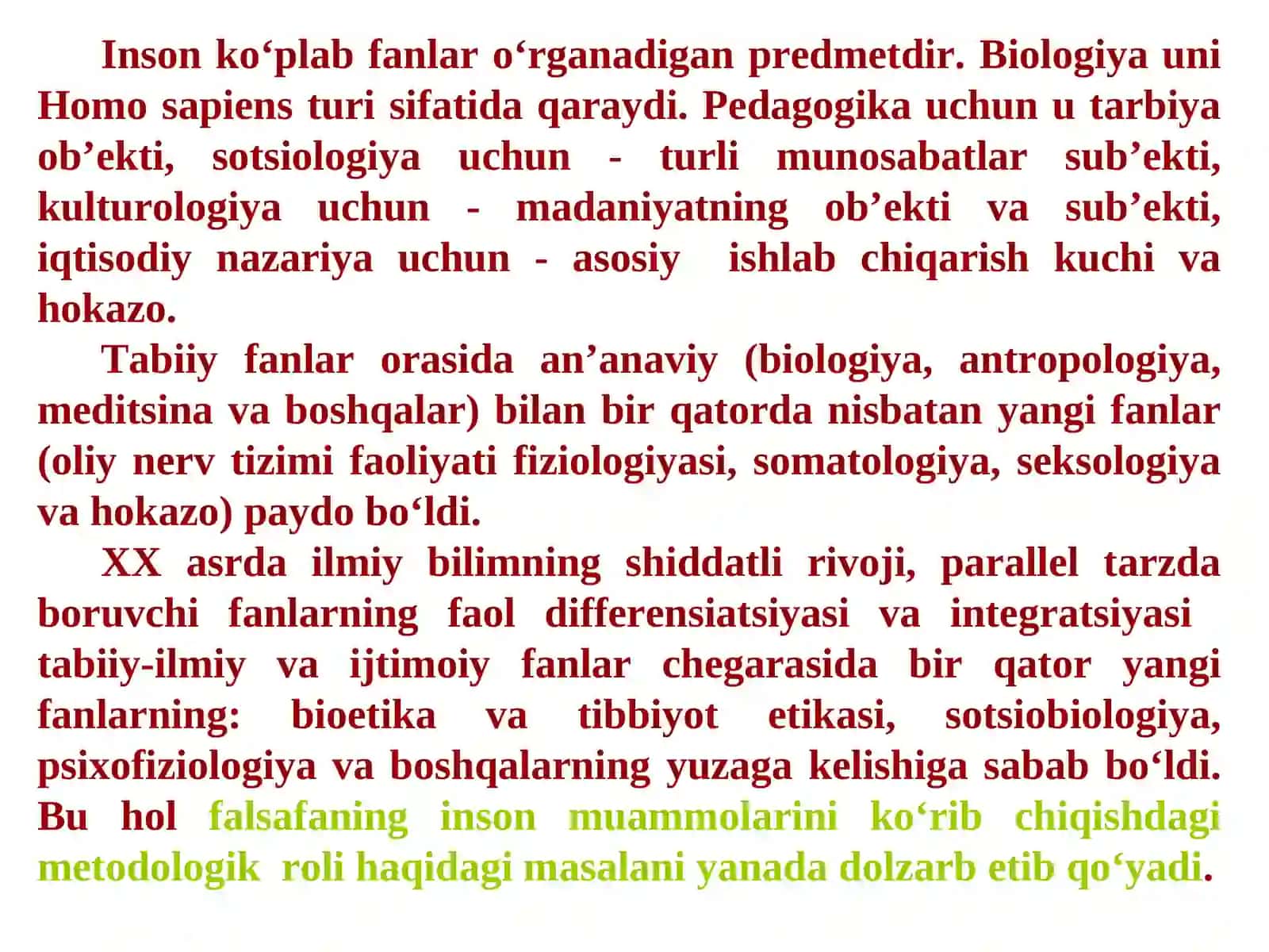 Falsafiy antropologiya (Insonfalsafasi) 3