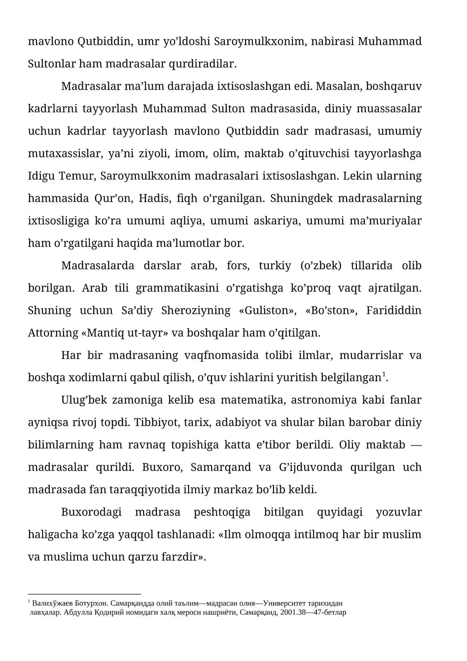 Temuriylar davrida maktab va maorifning ravnaqi 3