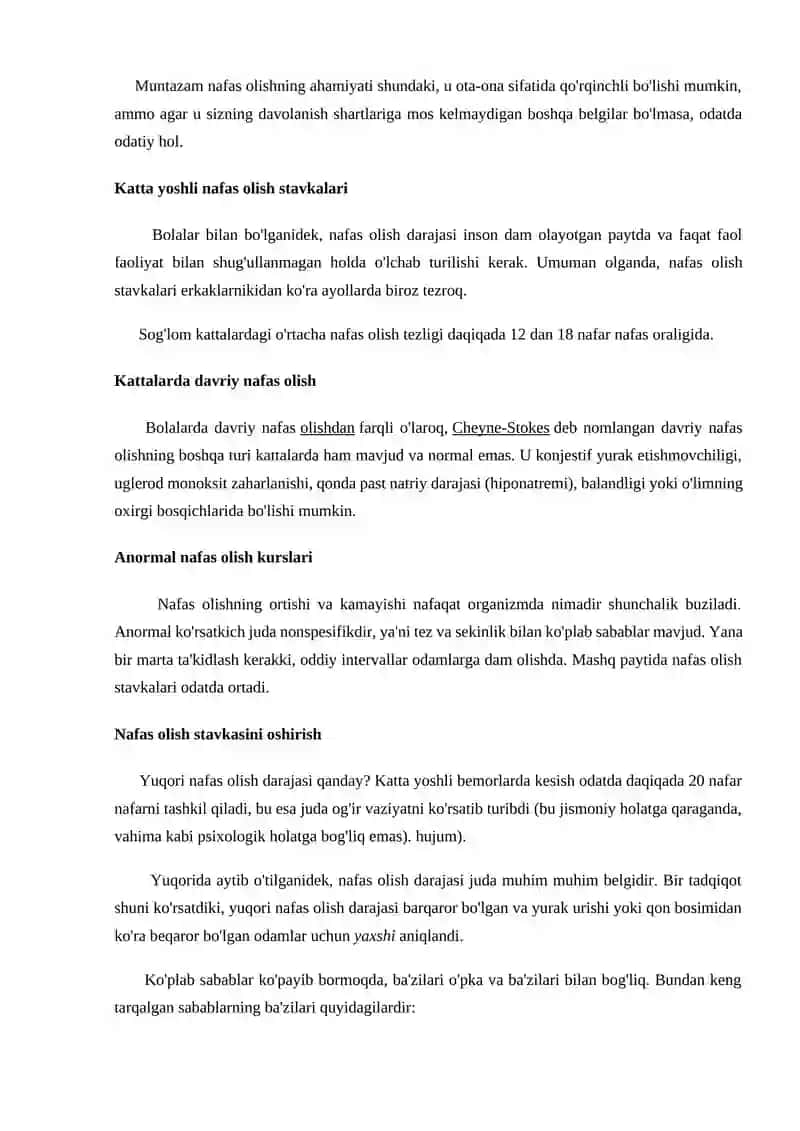 Nafas olish funksiyasini baholash 3