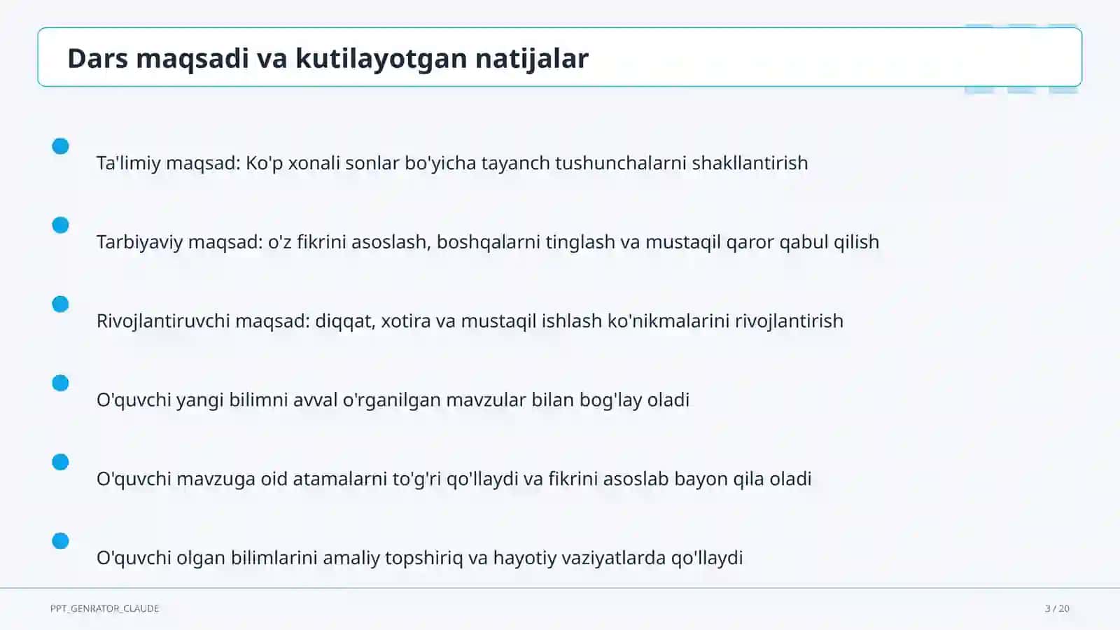 Ko'p xonali sonlar (4-sinf) 3