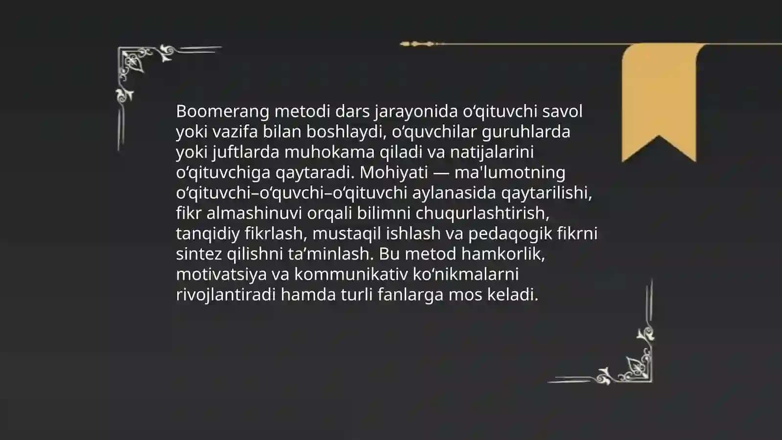 Boomerang metodining pedagogik asoslari 3