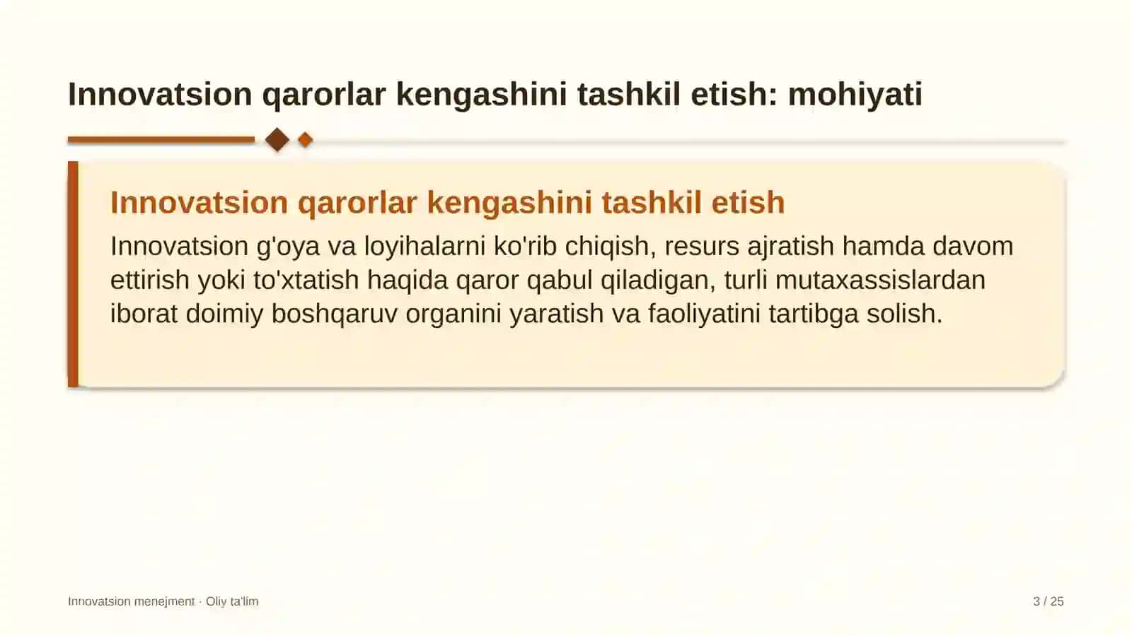 chegara oldi savdosida innovatsion qarorlar kengashini tashkil etish 4445 3