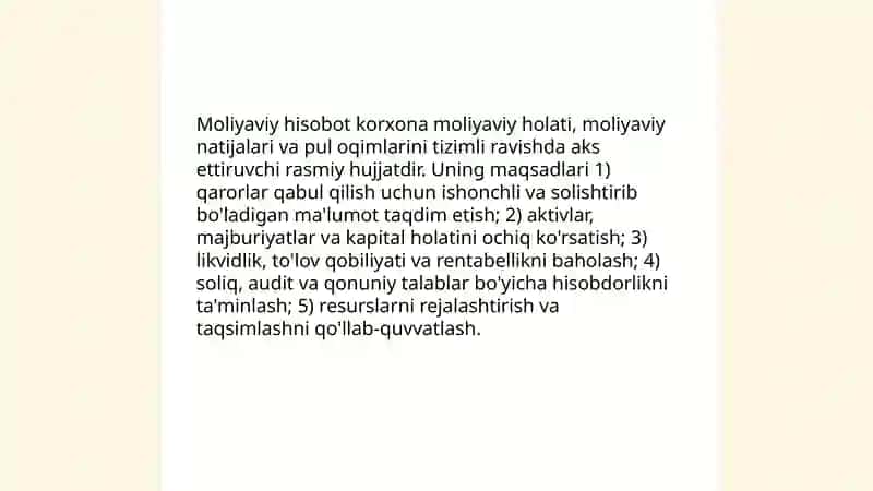 Moliyaviy hisobot 3