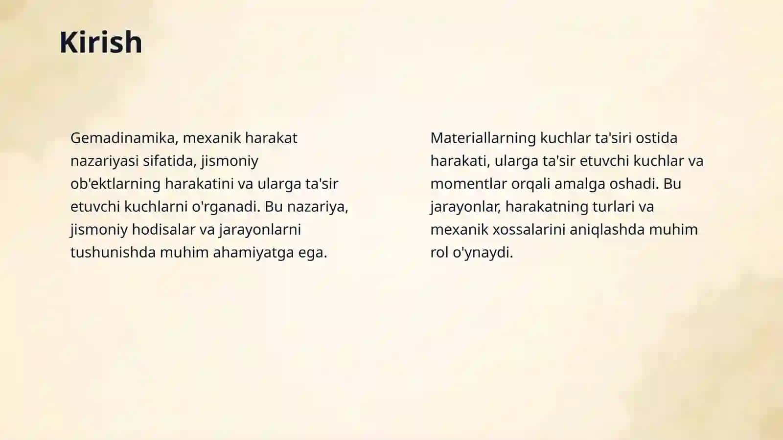 Gemadinamika asoslari 3