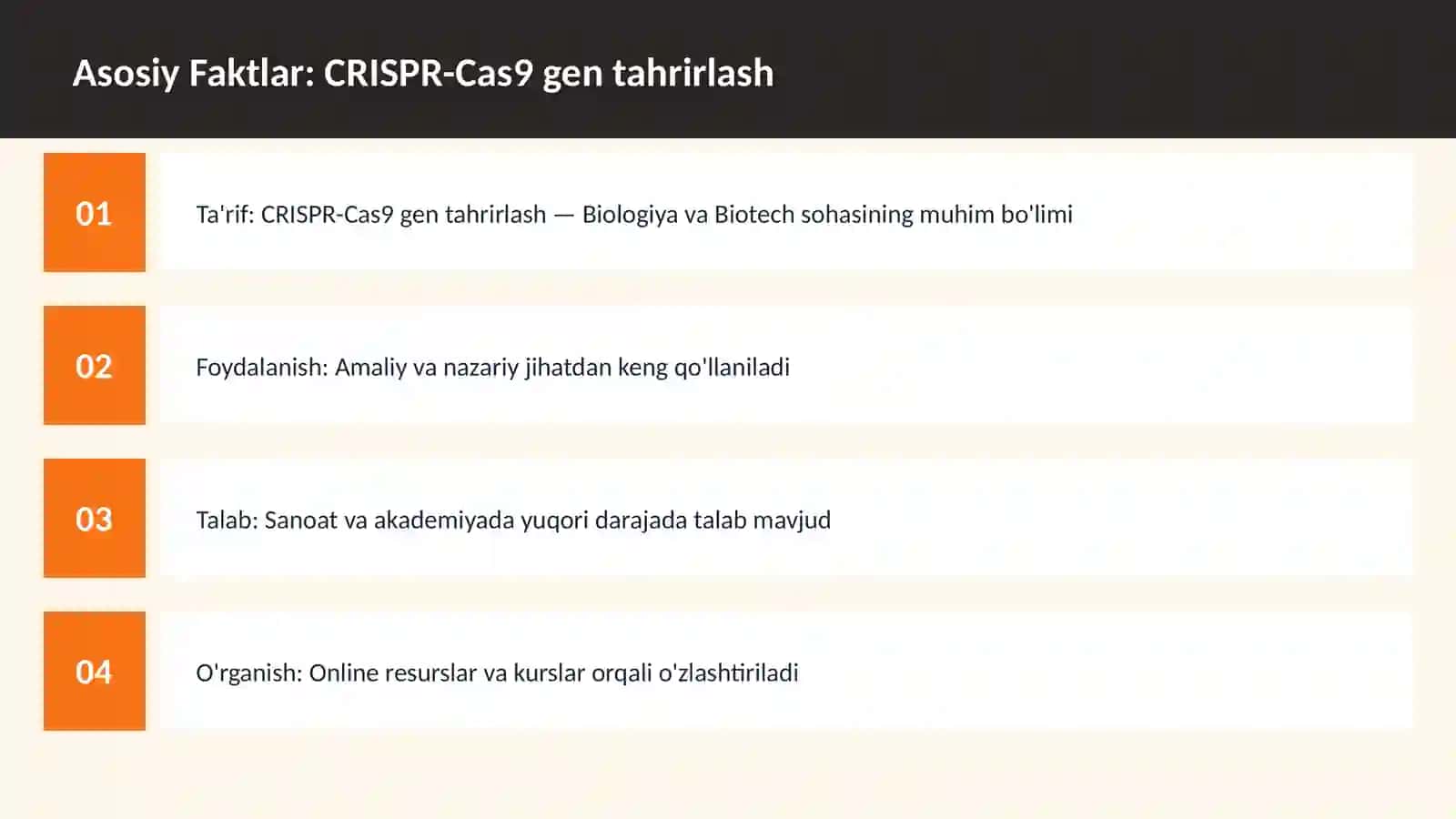 CRISPR-Cas9 gen tahrirlash 3