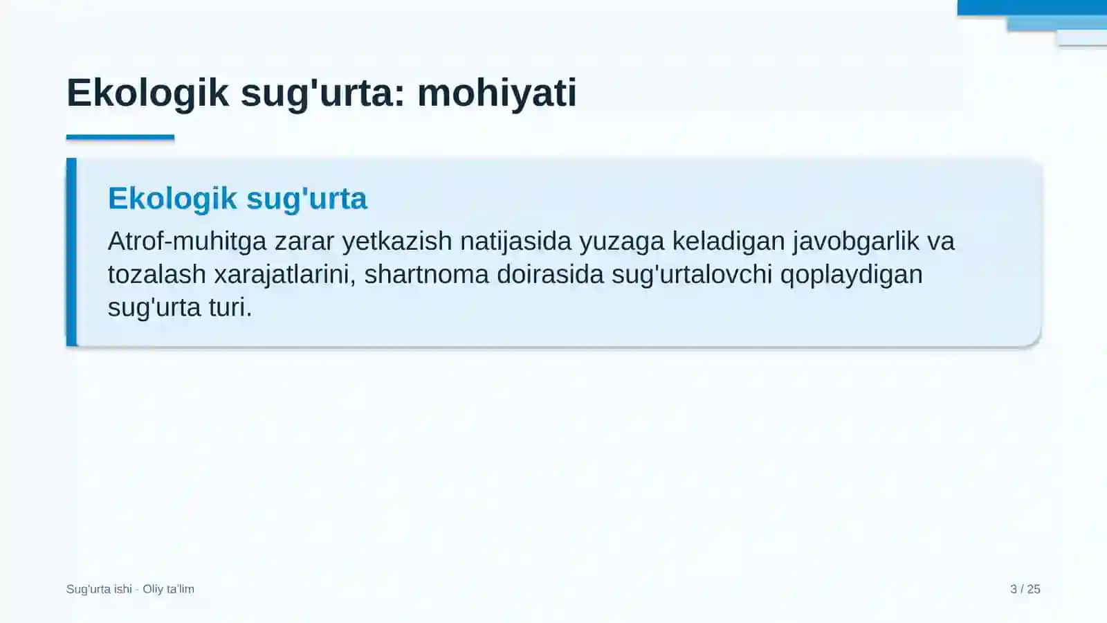 Investitsiya kompaniyalarida ekologik sug'urta 3