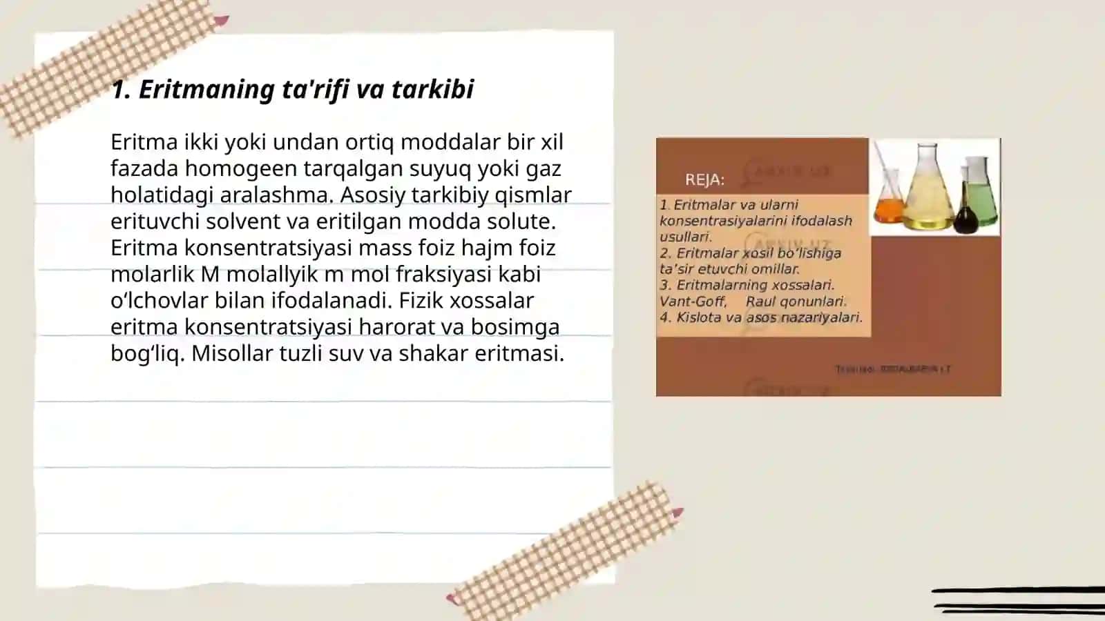 Eritmalarning xossalari 3