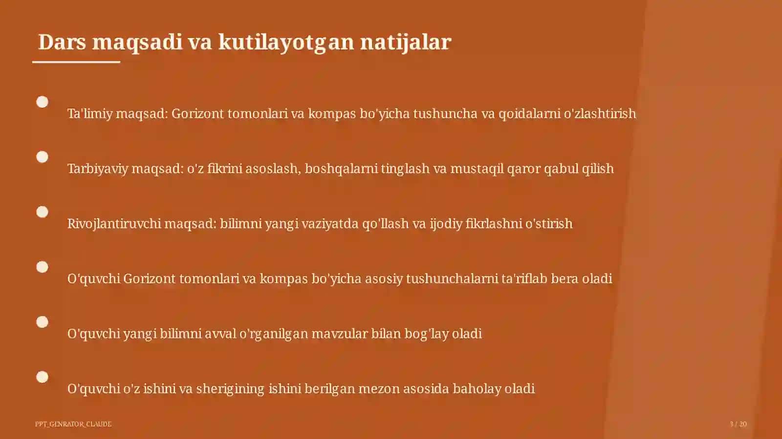 Gorizont tomonlari va kompas (3-sinf) 3