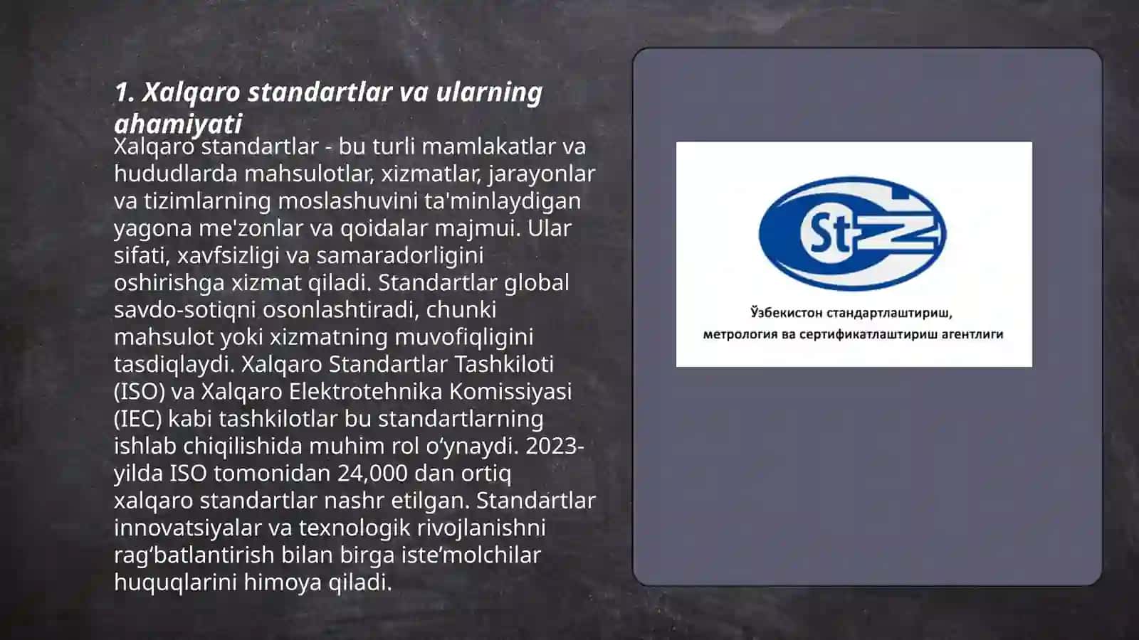 Xalqaro standartlar va ularning ahamiyati 3