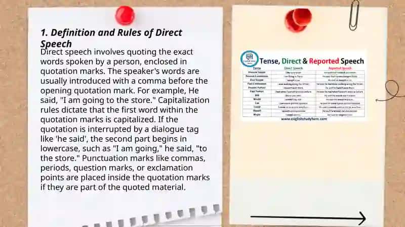 Indirect and direct speech 3