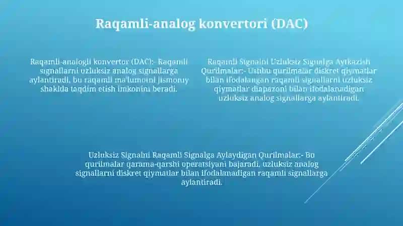 Raqamli-analog konvertorlar (DAC) 3