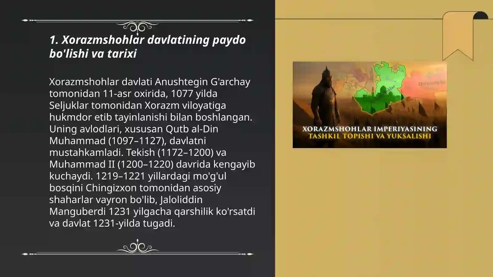 Xorazmshohlar Davlati Tarixi 3
