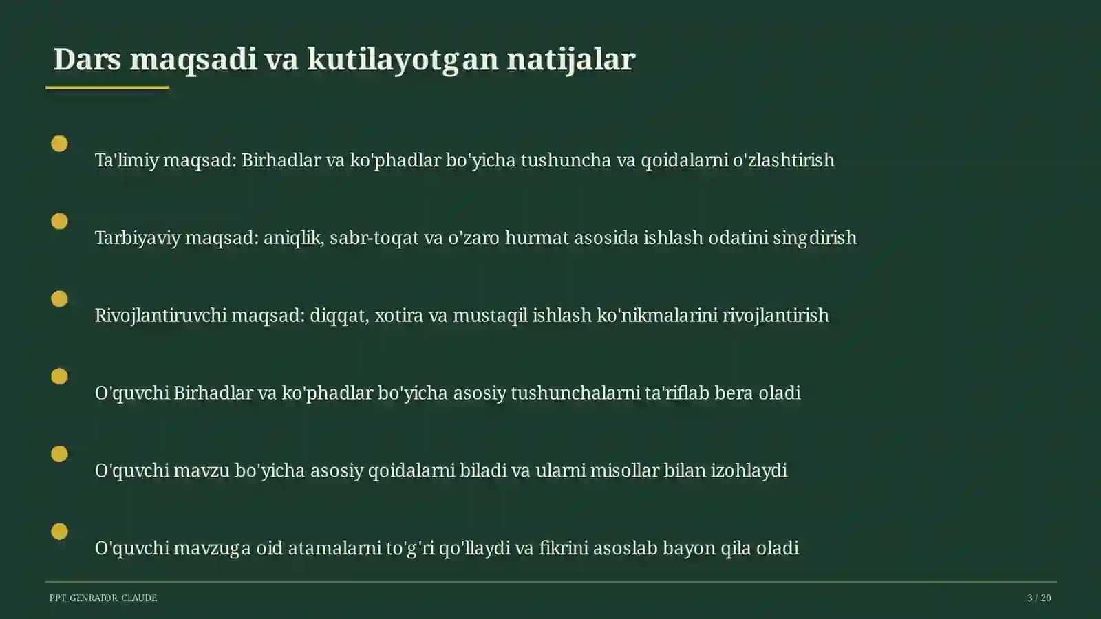 Birhadlar va ko'phadlar (7-sinf) 3