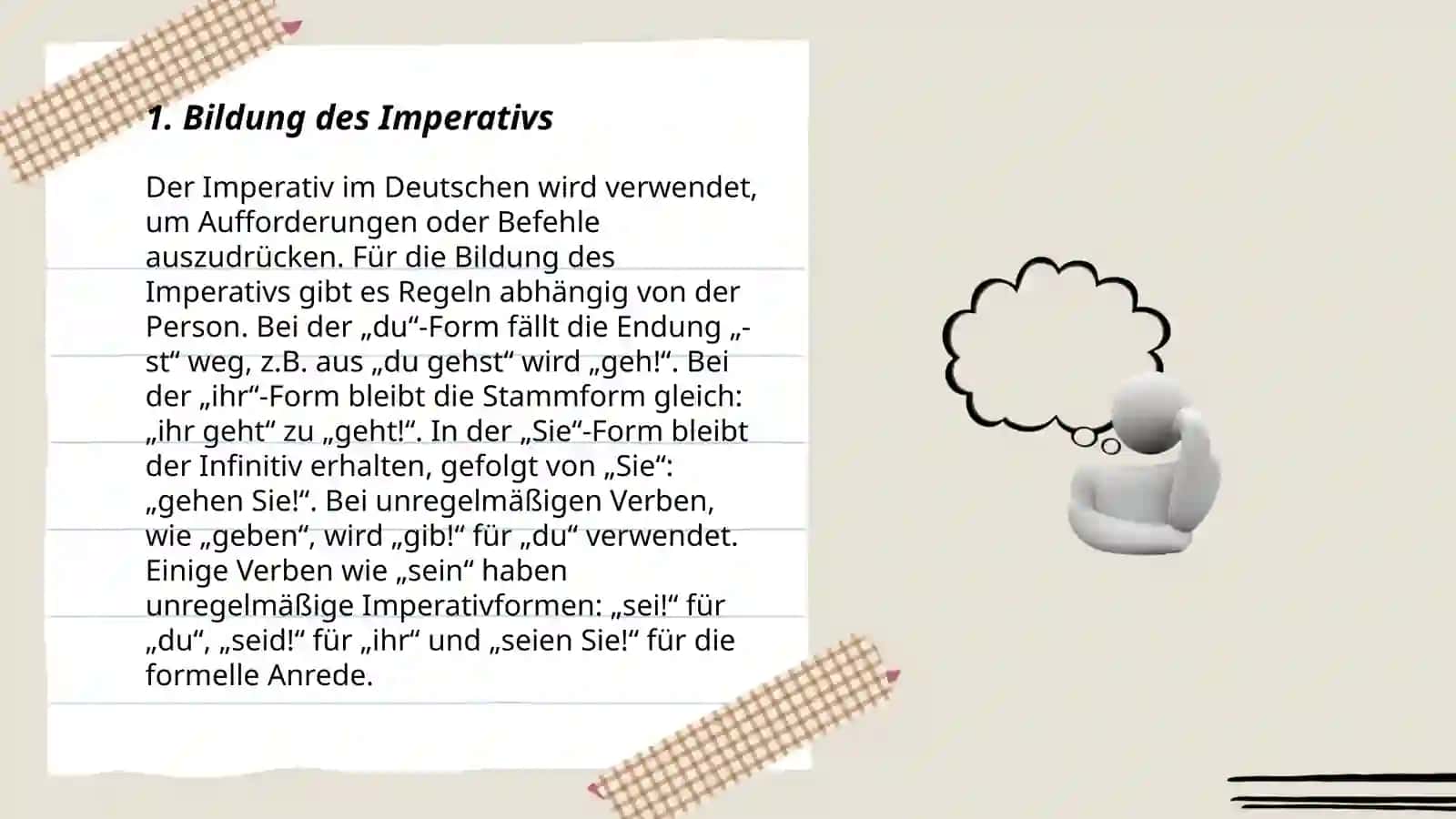 Der Imperativ 3