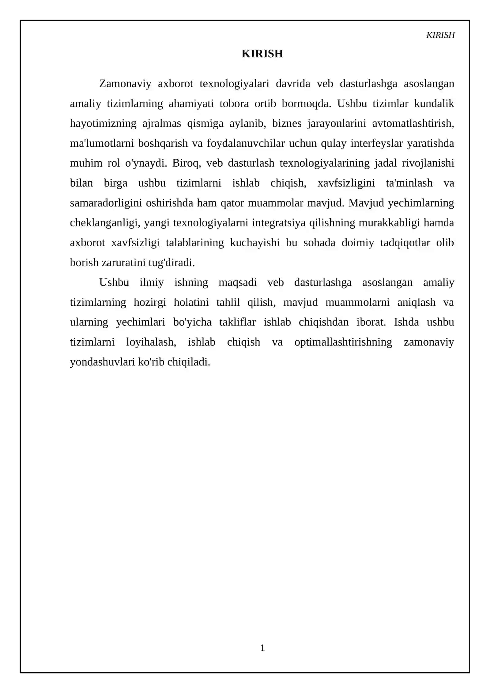 Web dasturlashga asoslangan amaliy tizimlar 3