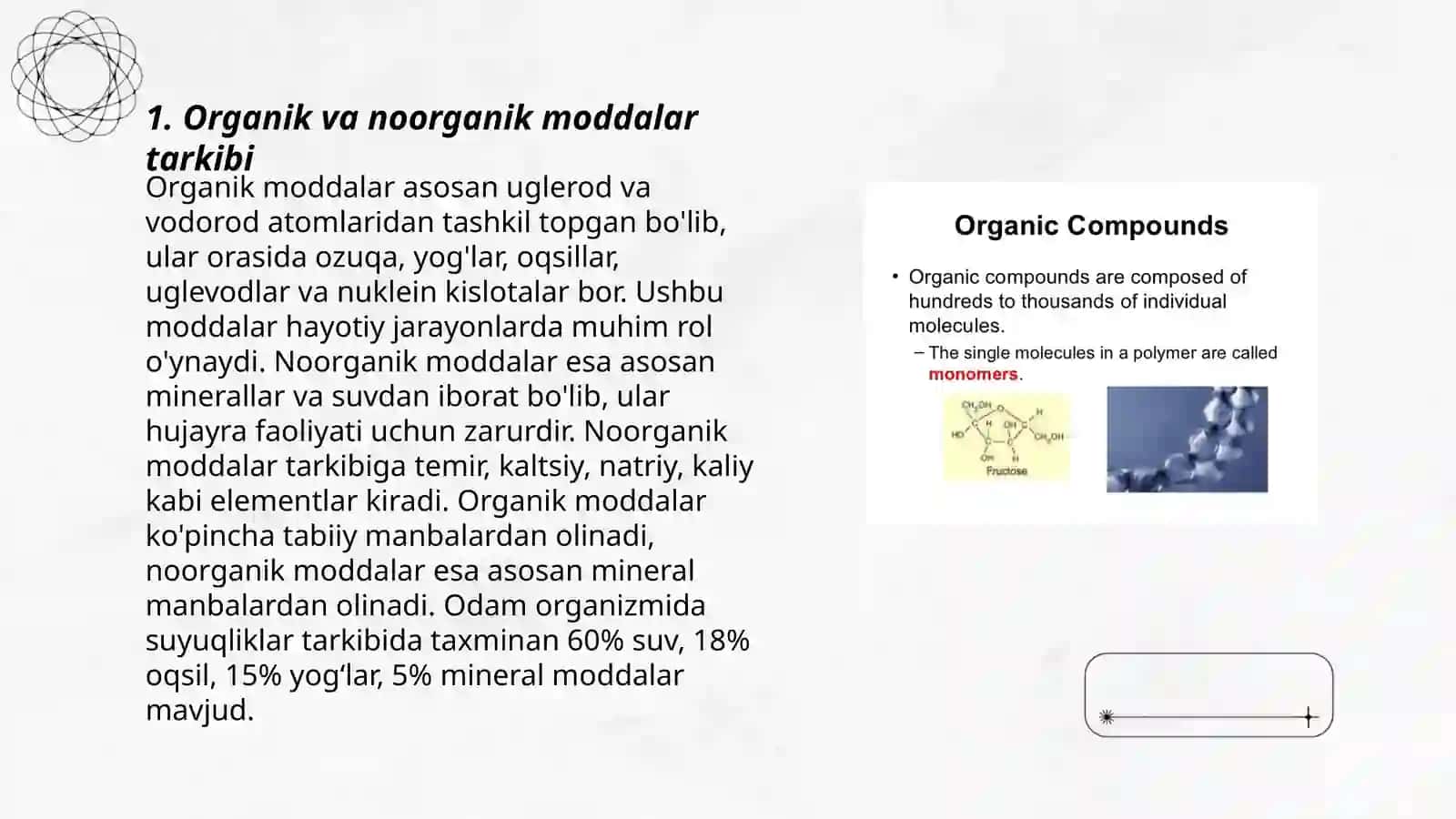 Organik va noorganik moddalar 3