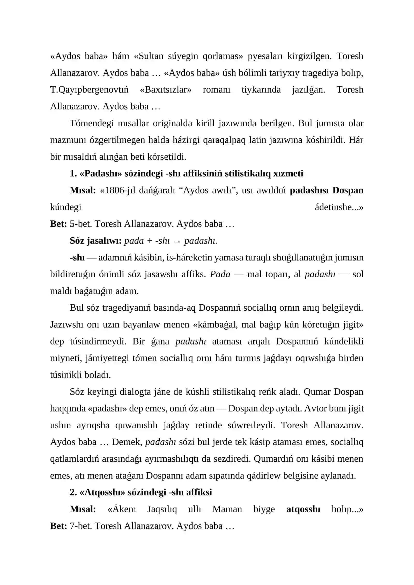 Kórkemlew quralları hám stilistika 3