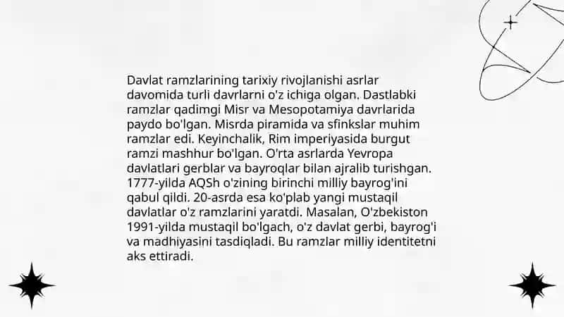 Davlat ramzlarining tarixiy rivojlanishi 3