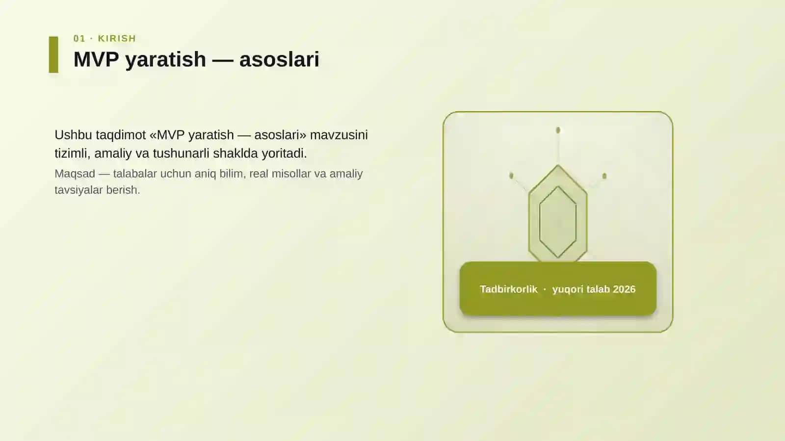 MVP yaratish — asoslari 3
