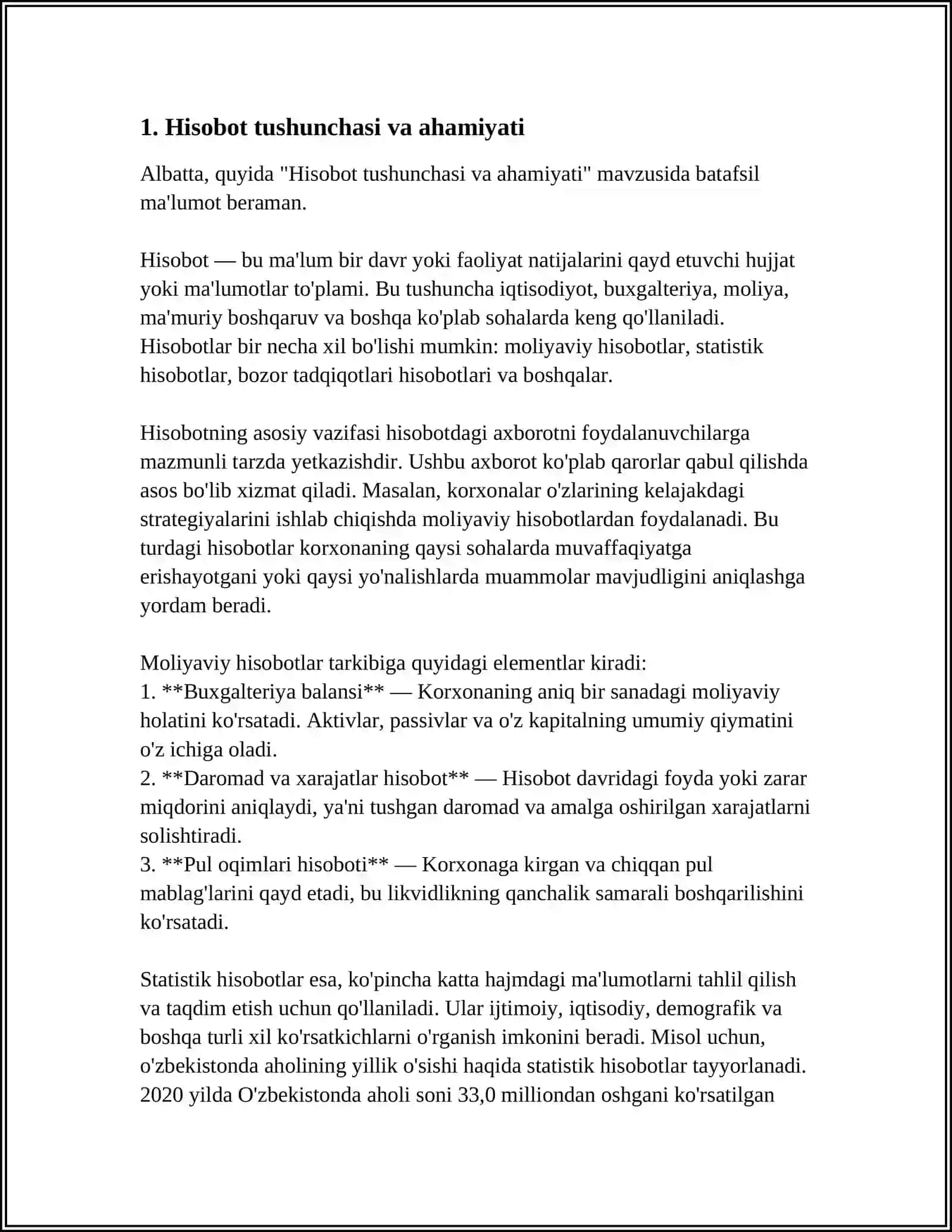 HISOBOT YOZISH QOIDALARI 3