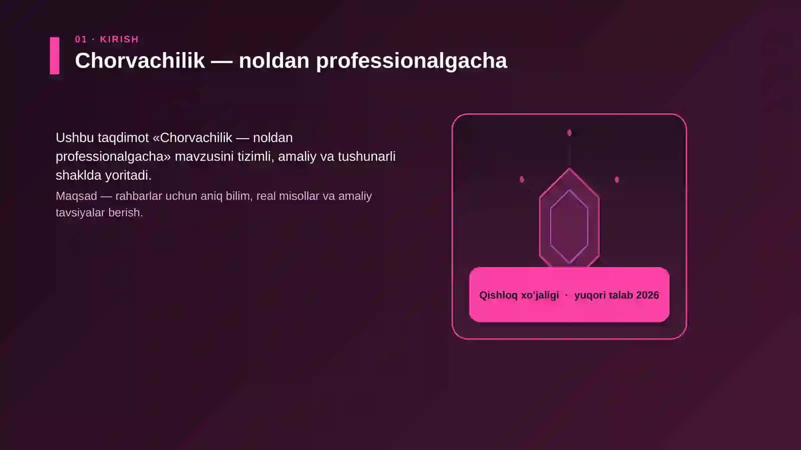 Chorvachilik — noldan professionalgacha 3