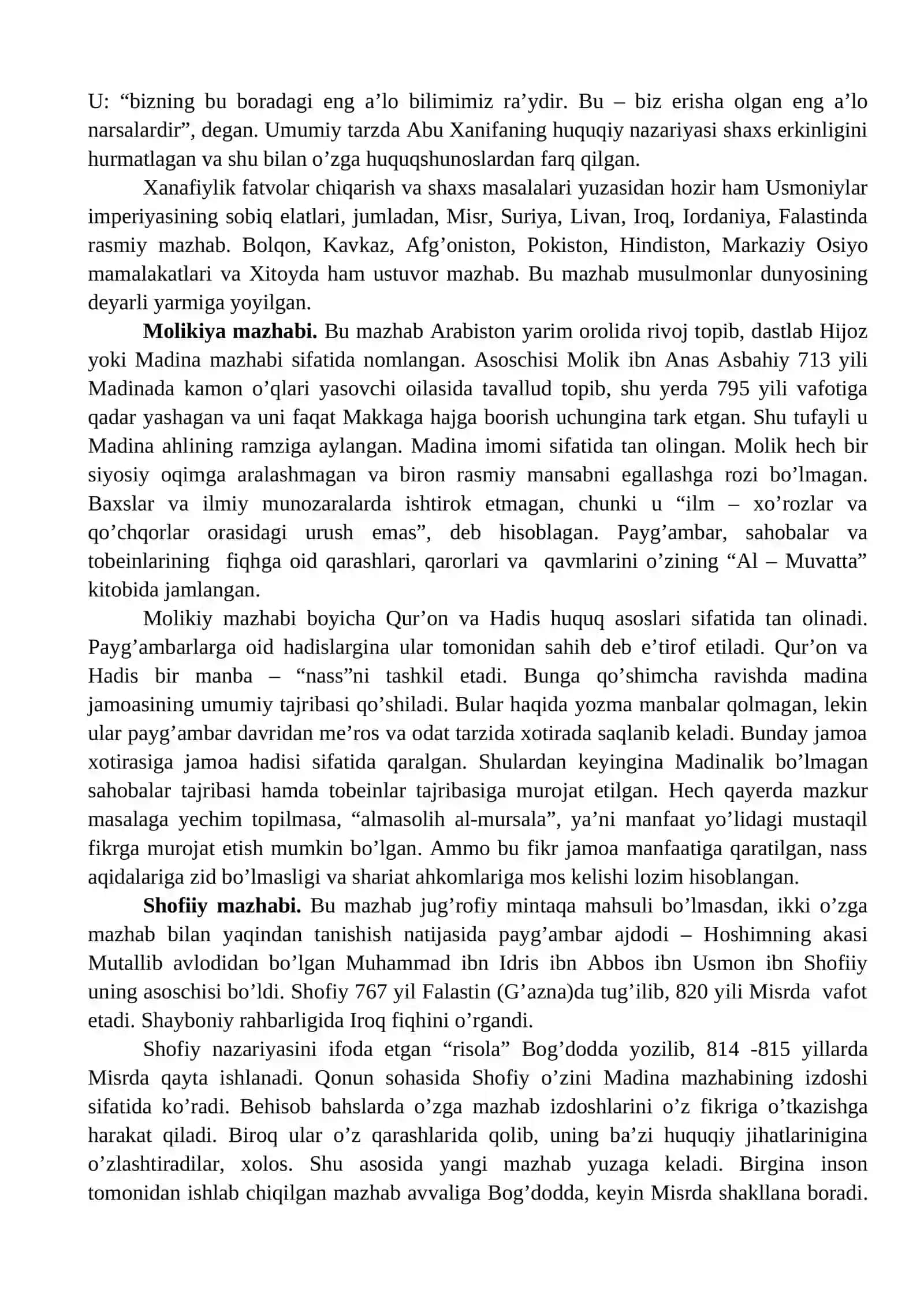 Islom Dinidagi Mazhab va Oqimlar 3
