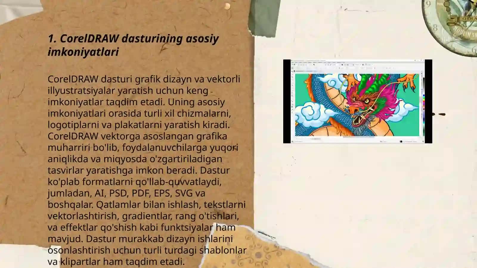 CoreIDraw vektor grafik tahrirlash dasturi 3