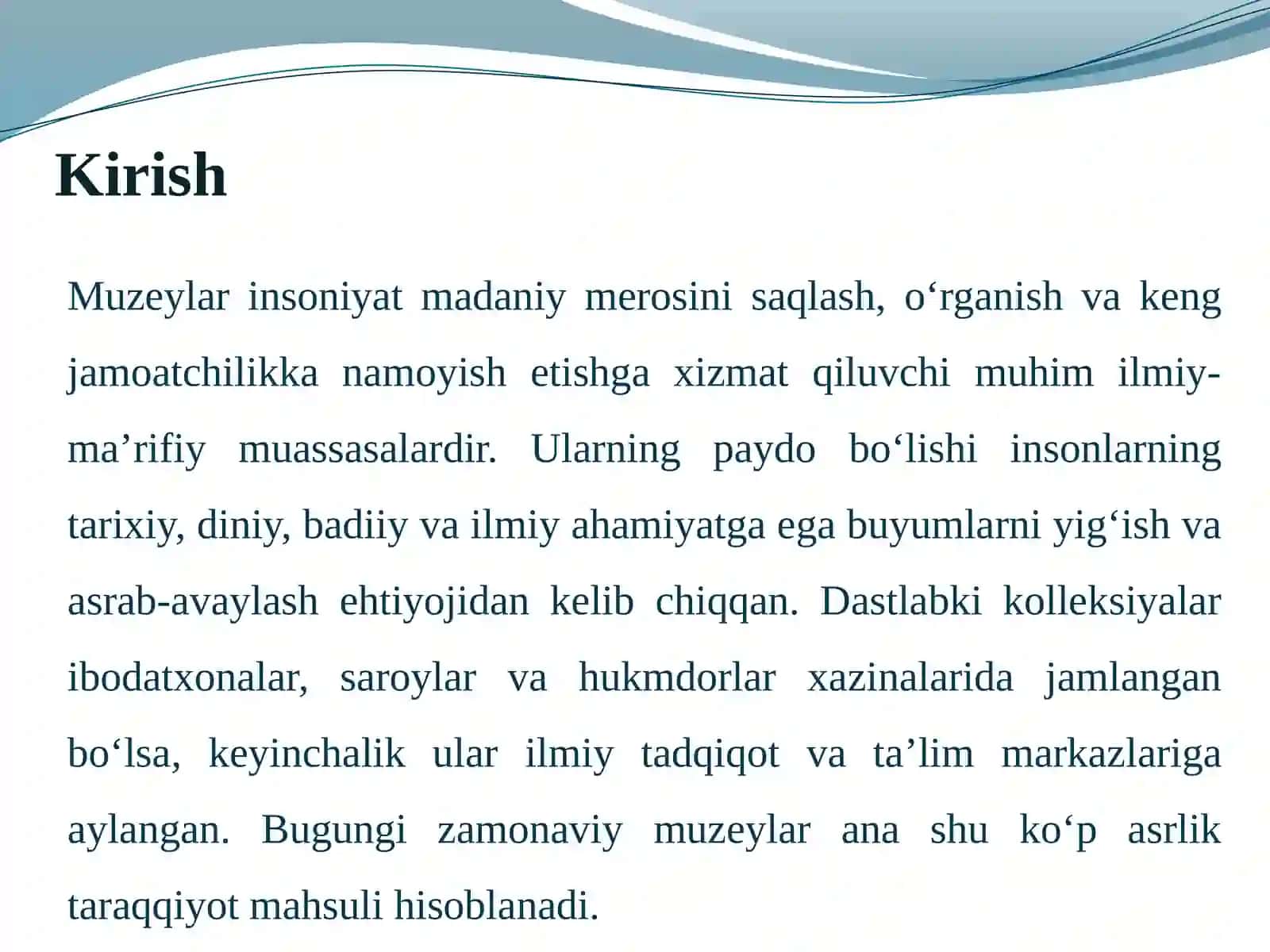 Muzeylarning paydo bo‘lishi 3