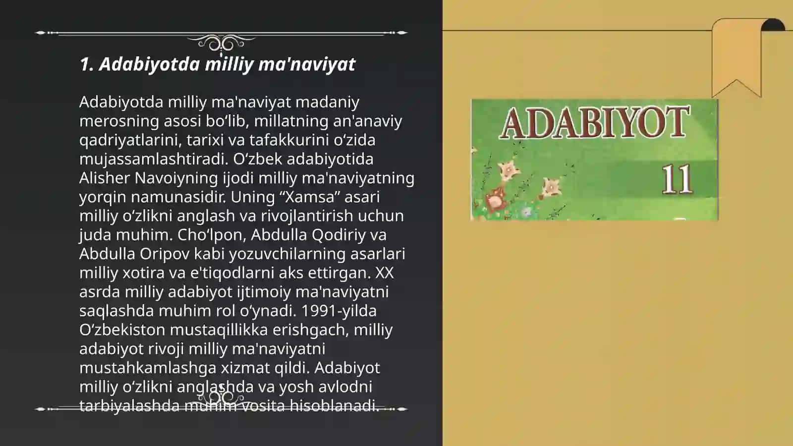 Adabiyotda Milliy Ma'naviyat 3