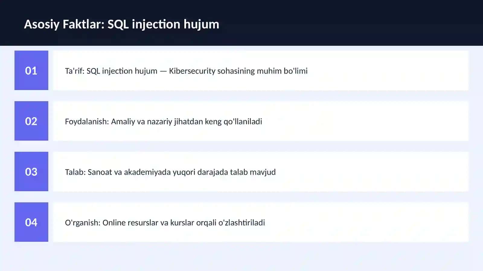 SQL injection hujum 3