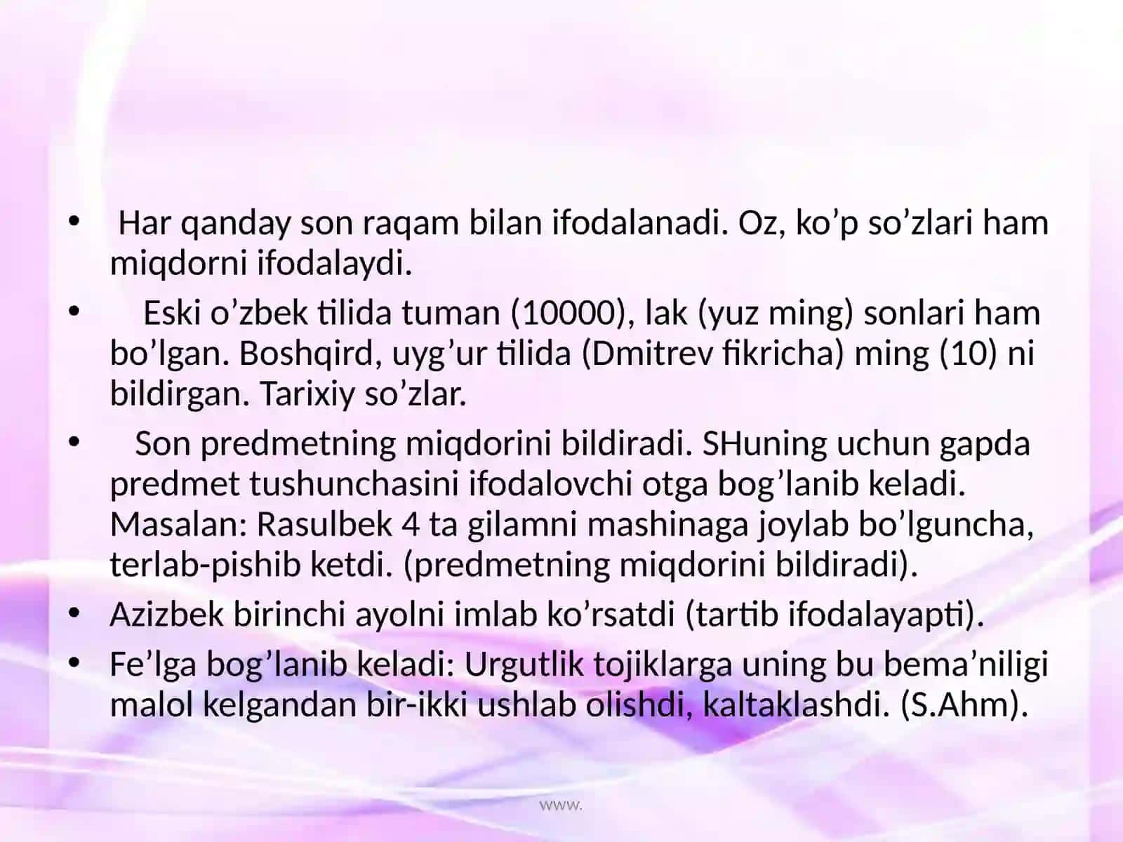Son so’z turkumi 3