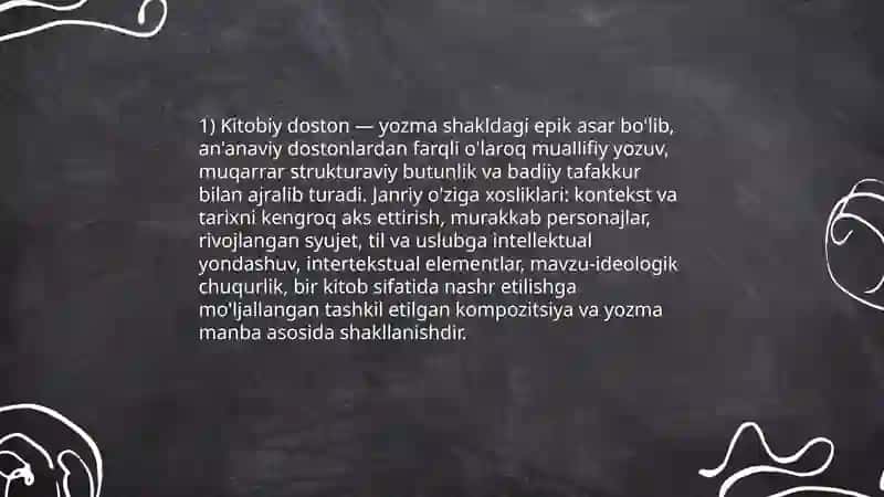Kitobiy dostonlar 3