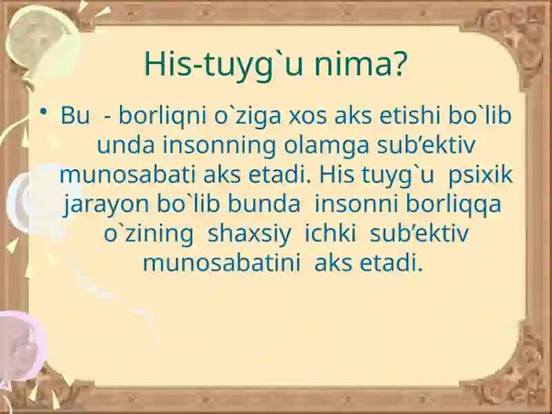 Emotsiyalar 3