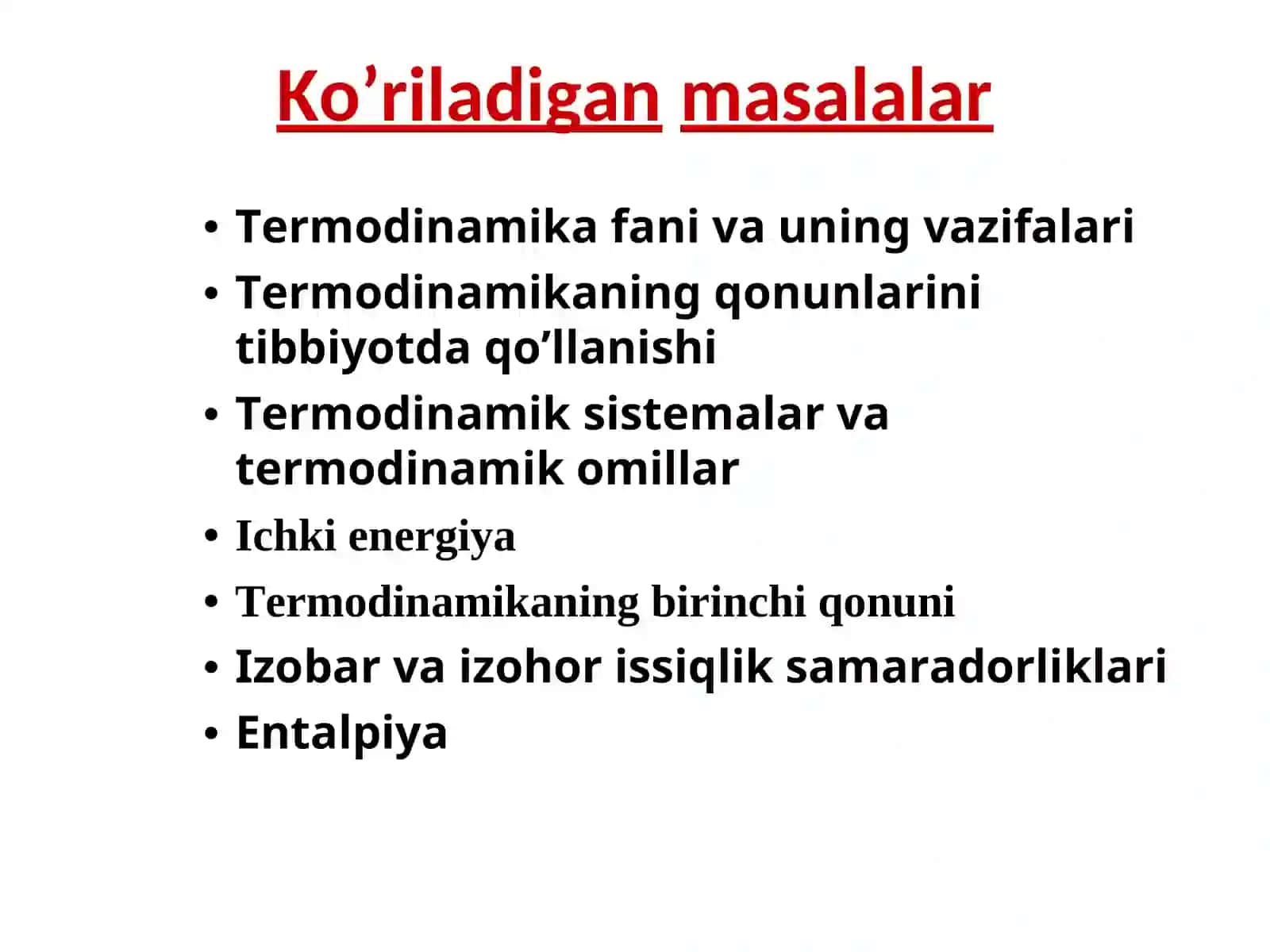 KIMYOVIY TERMODINAMIKAASOSLARIMA’RUZA№4 3