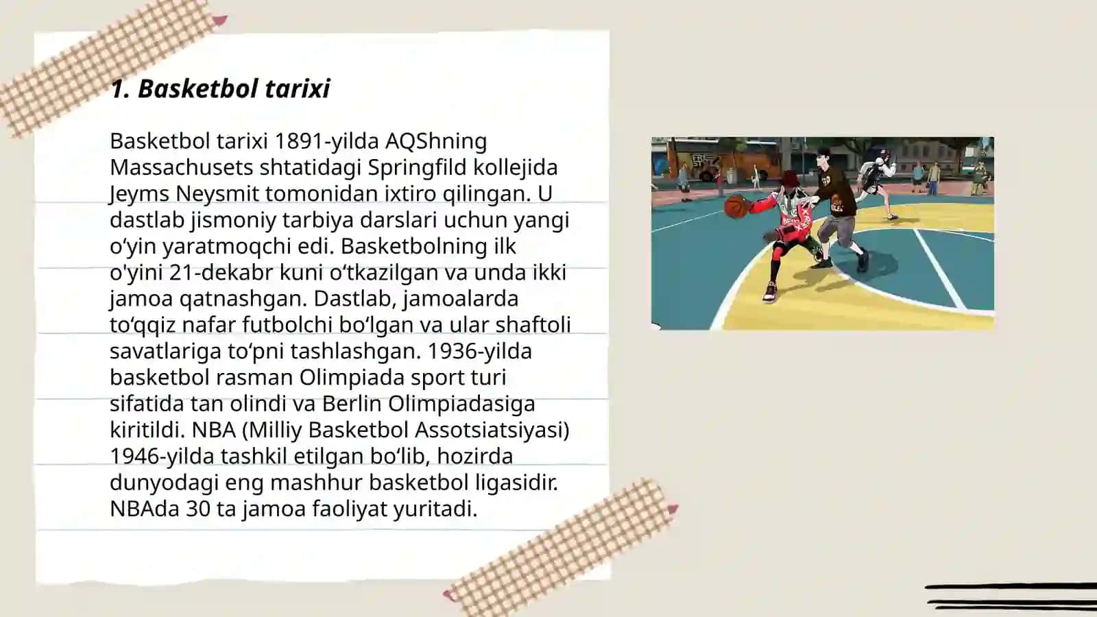 Sport oʻyinlari basketboll 3