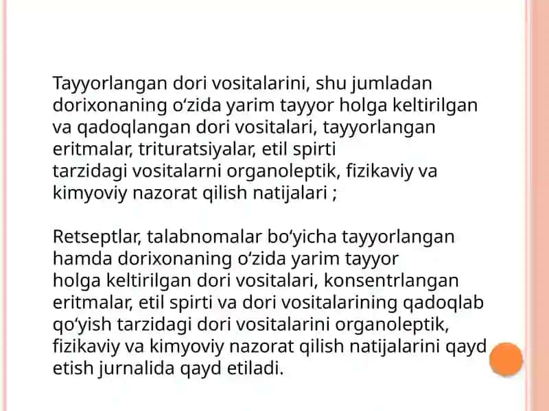 Dorivositalarining nazorati 3
