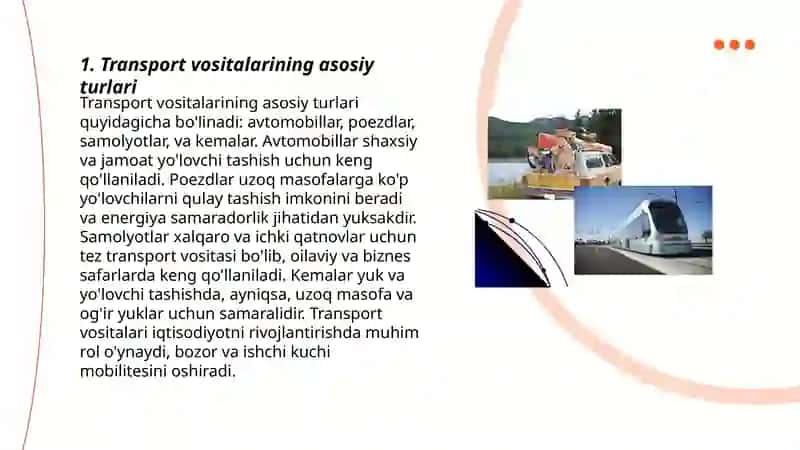 Transport vositalarini tasniflash metodikasi 3