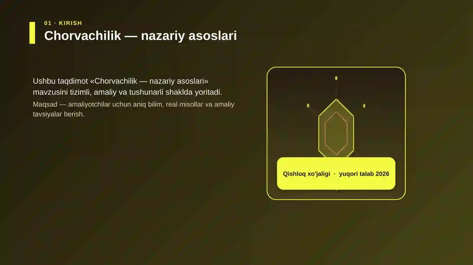 Chorvachilik — nazariy asoslari 3
