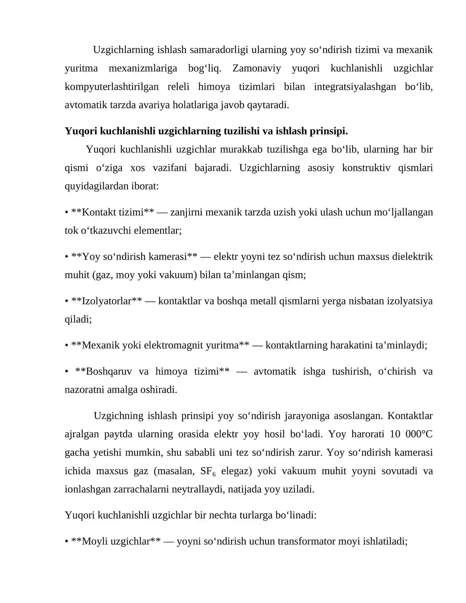Yuqori kuchlanishli elektr apparatlarni tanlash 3