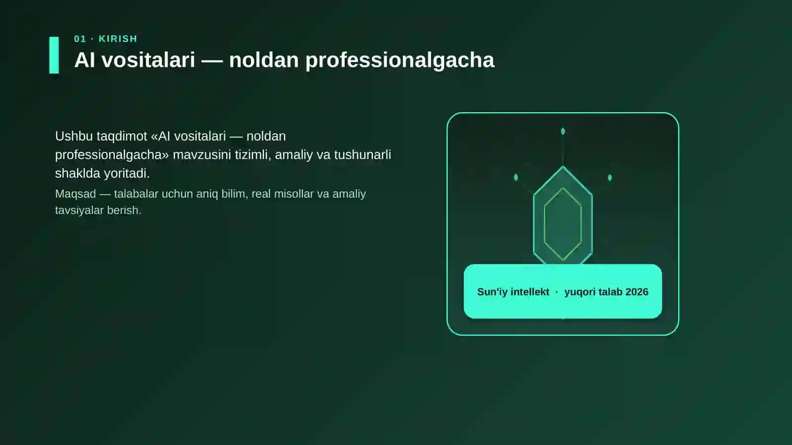 AI vositalari — noldan professionalgacha 3