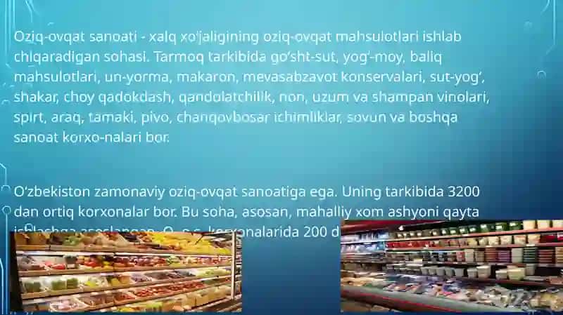 Oziq ovqat sanoati 3