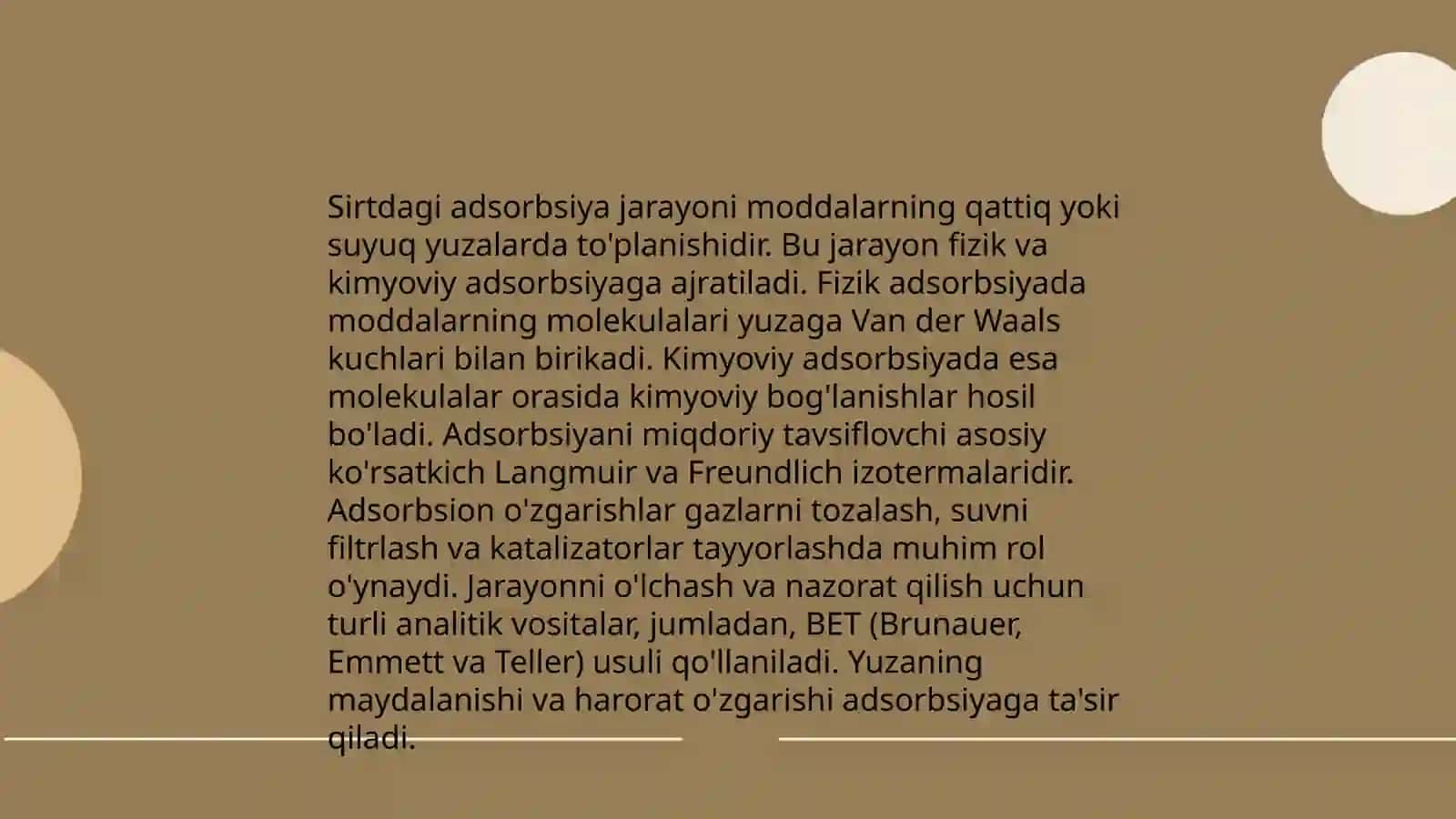 Sirtdagi Adsorbsiya Jarayoni 3