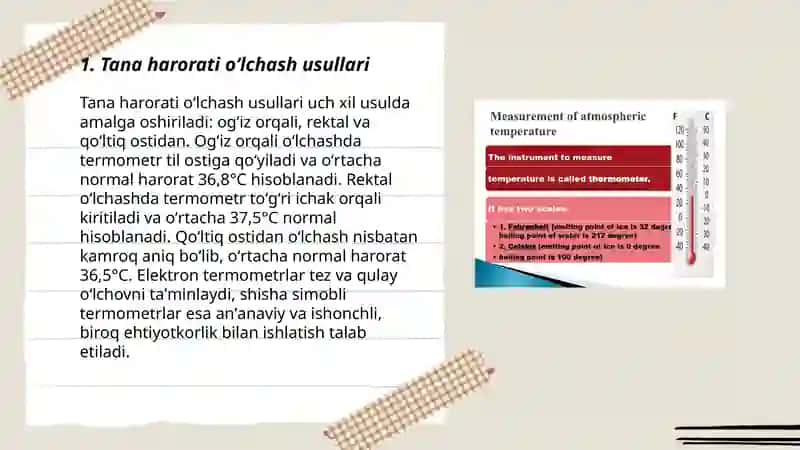 Tana haroratini oʻlchash 3