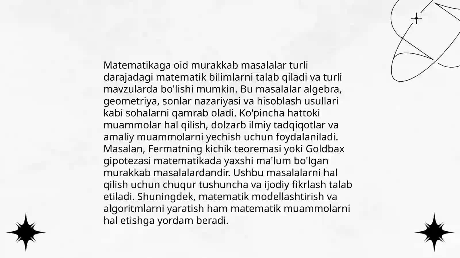 Matematikaga oid murakkab masalalar 3