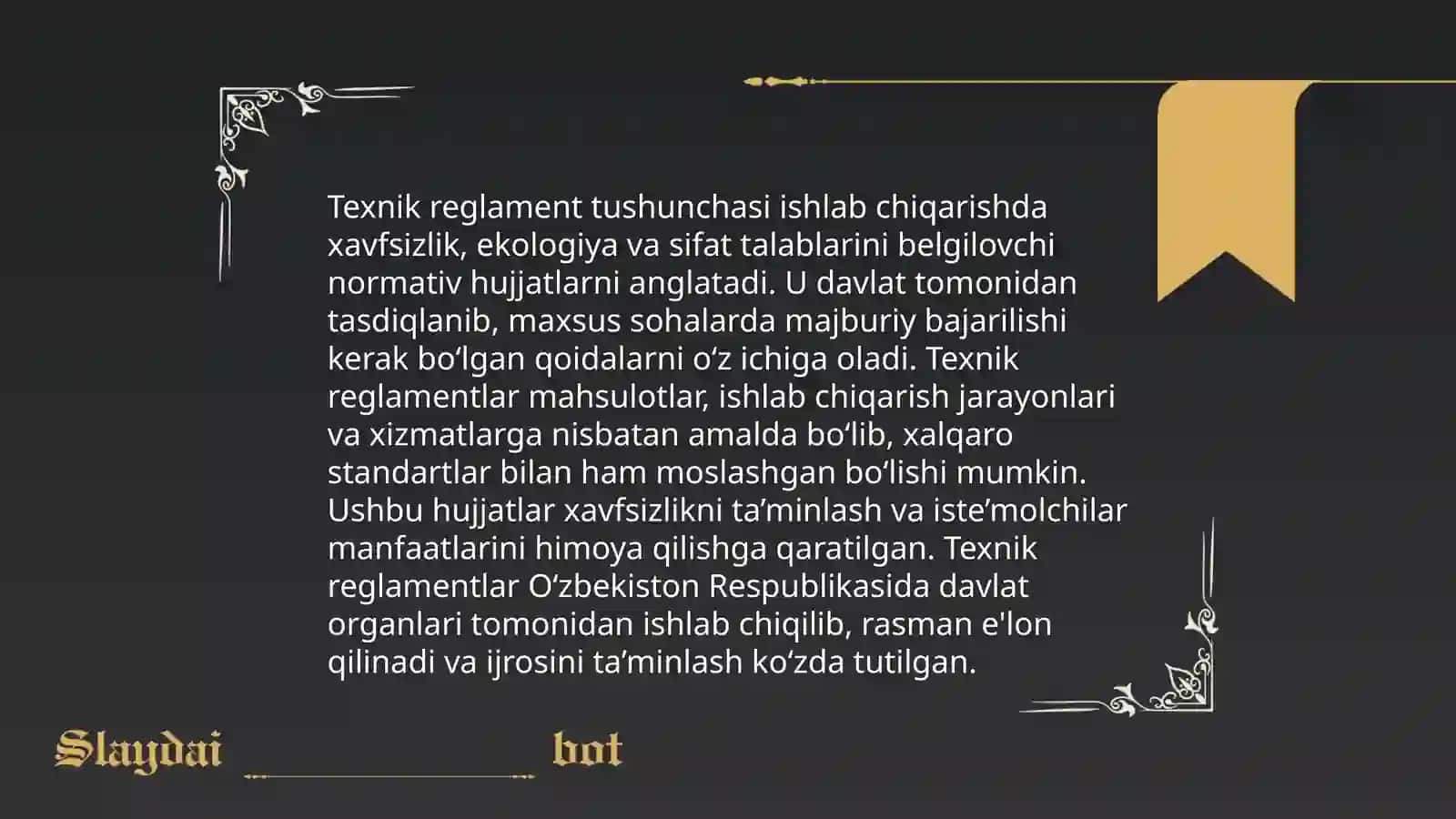 Texnik reglament 3