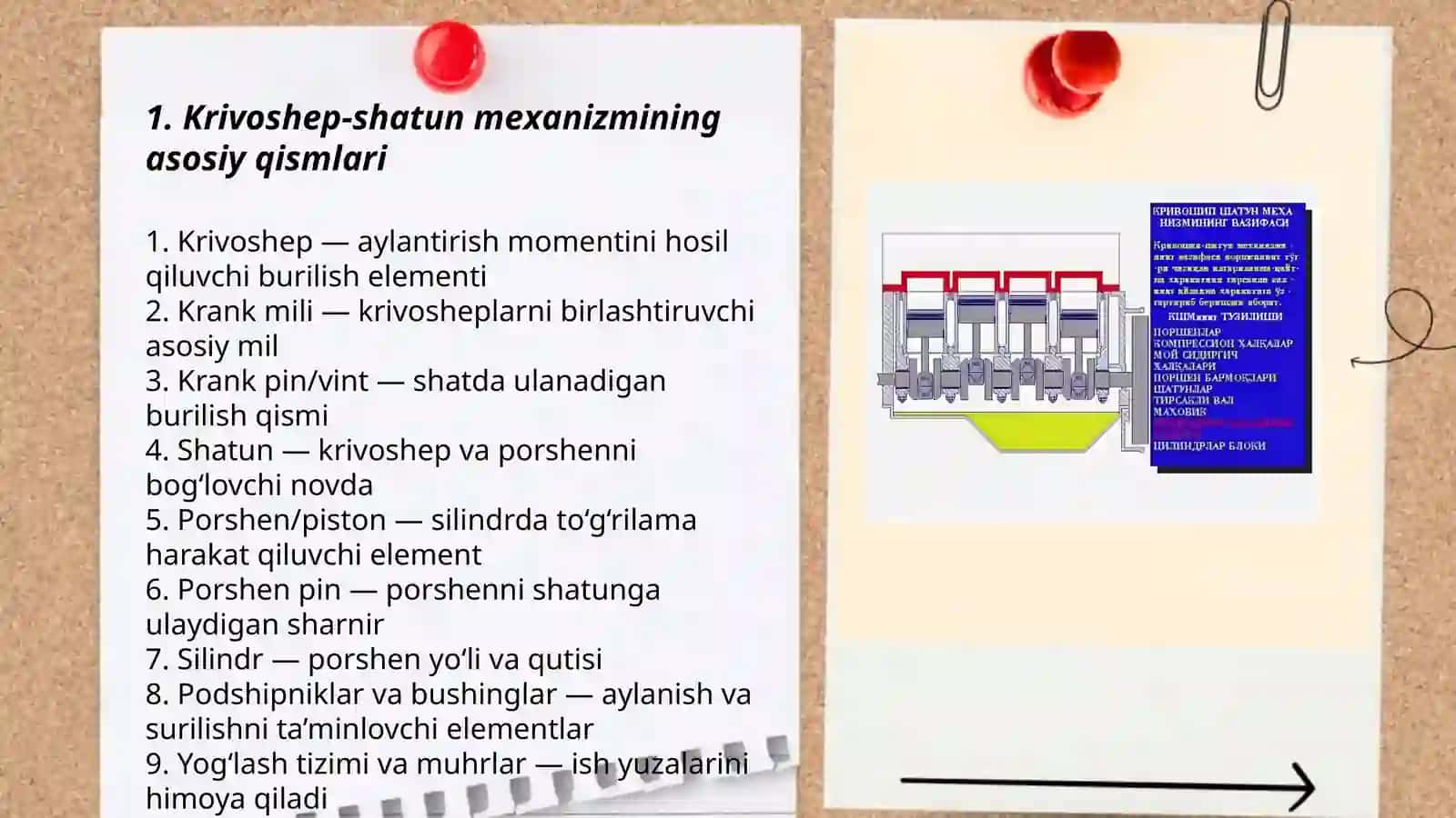 Krivoshep-shatun mexanizmi tuzulishi 3