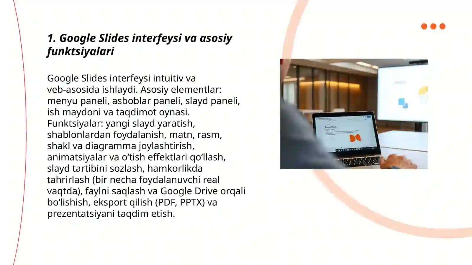 Google Slidesda tadimotiar yaratish 3