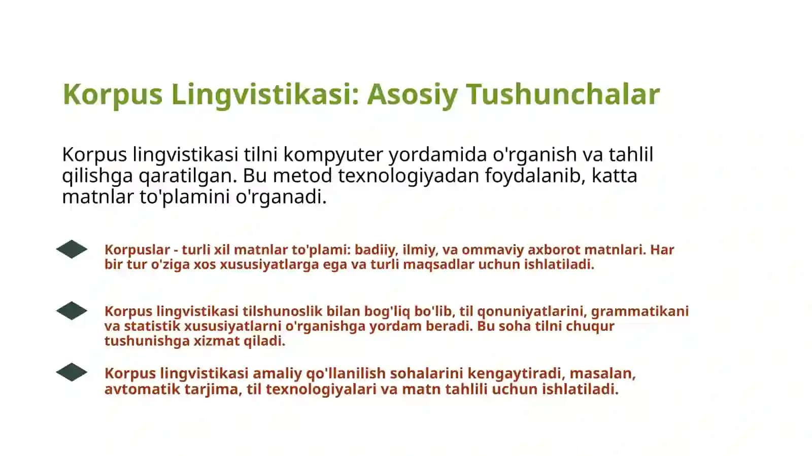 Korpus lingvistikasining rivojlanishi 3