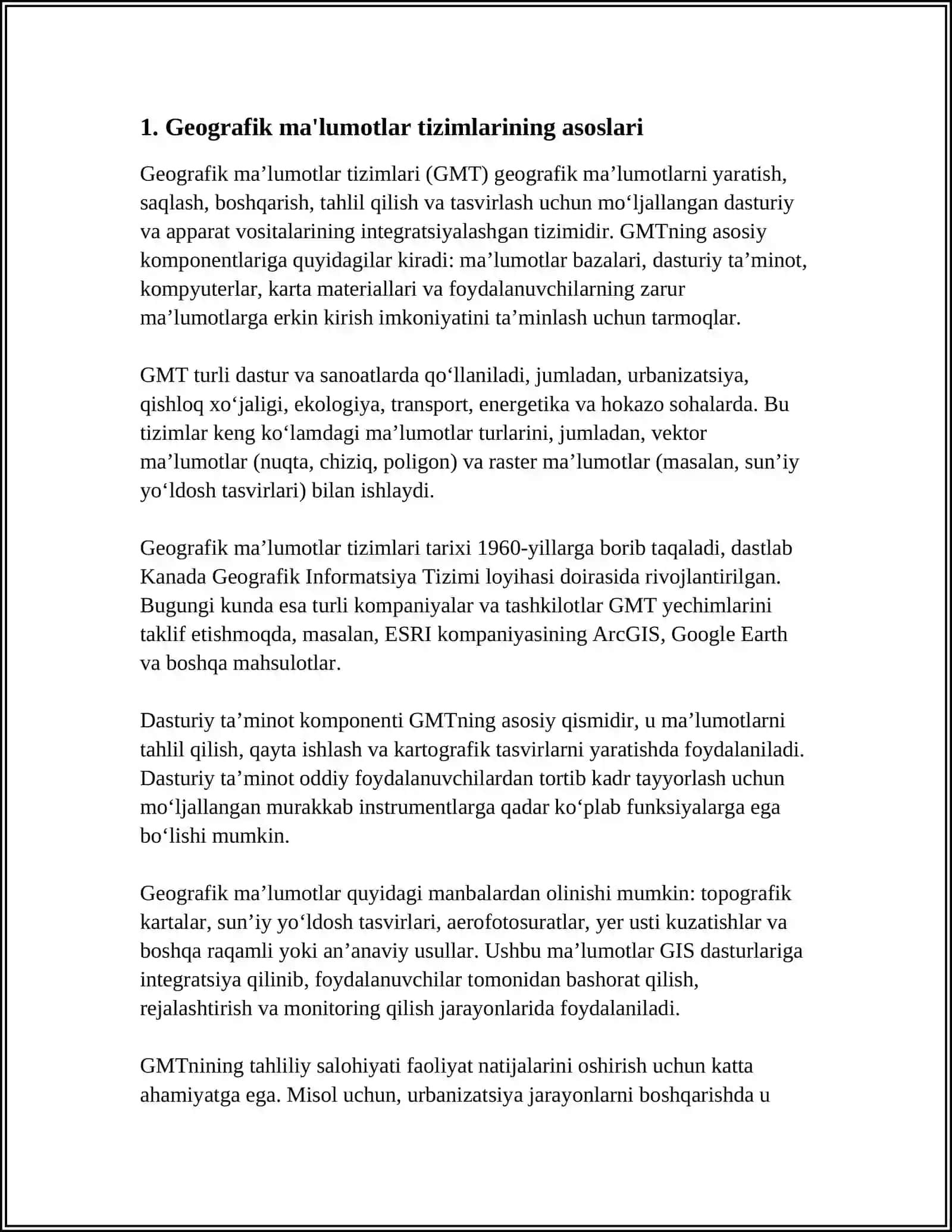 GEOGRAFIK TIZIMLAR 3